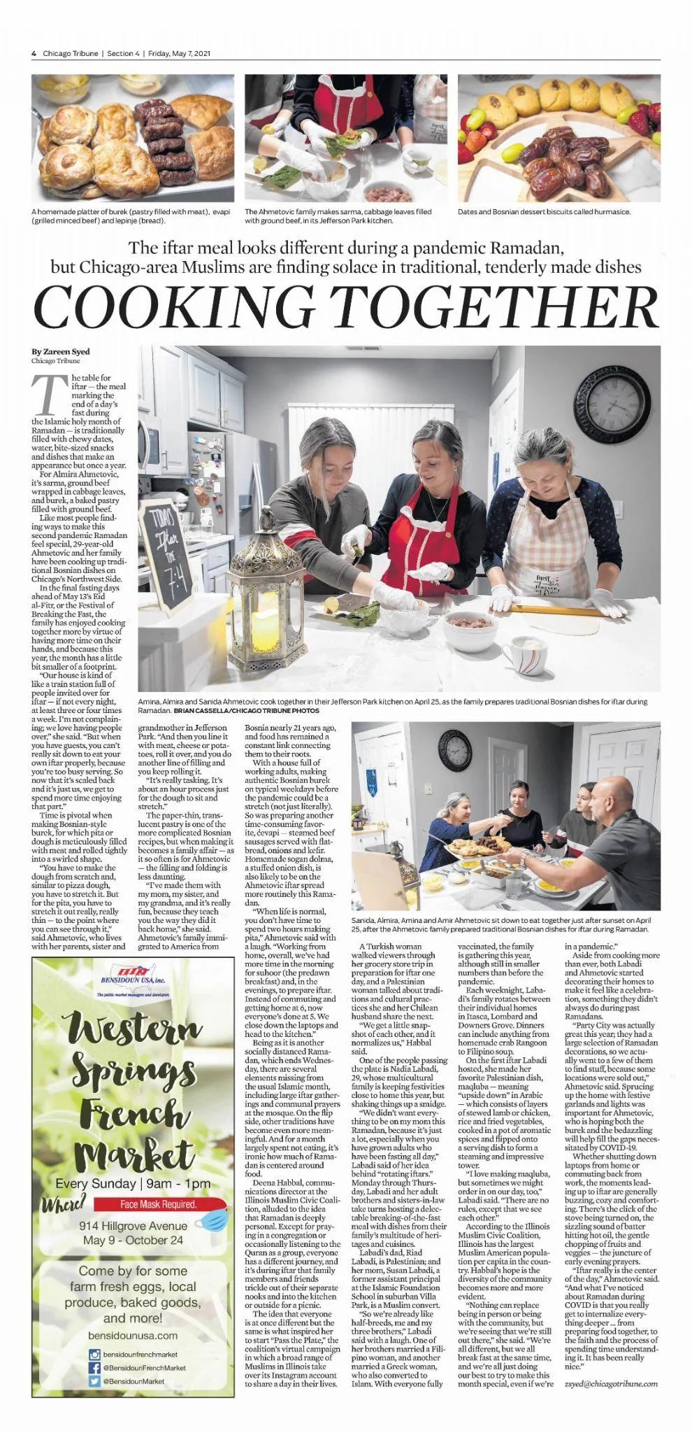 Cooking Together — Chicago Tribune, 7 May 2021