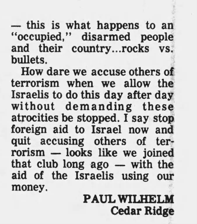 This is what happens to an “occupied,” disarmed people — The Union, 24 March 1989