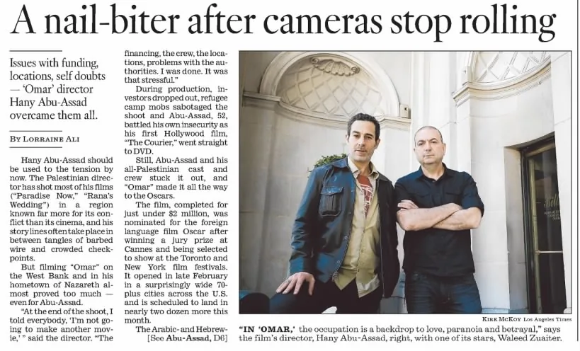 A nail-biter after cameras stop rolling — Los Angeles Times, 5 March 2014