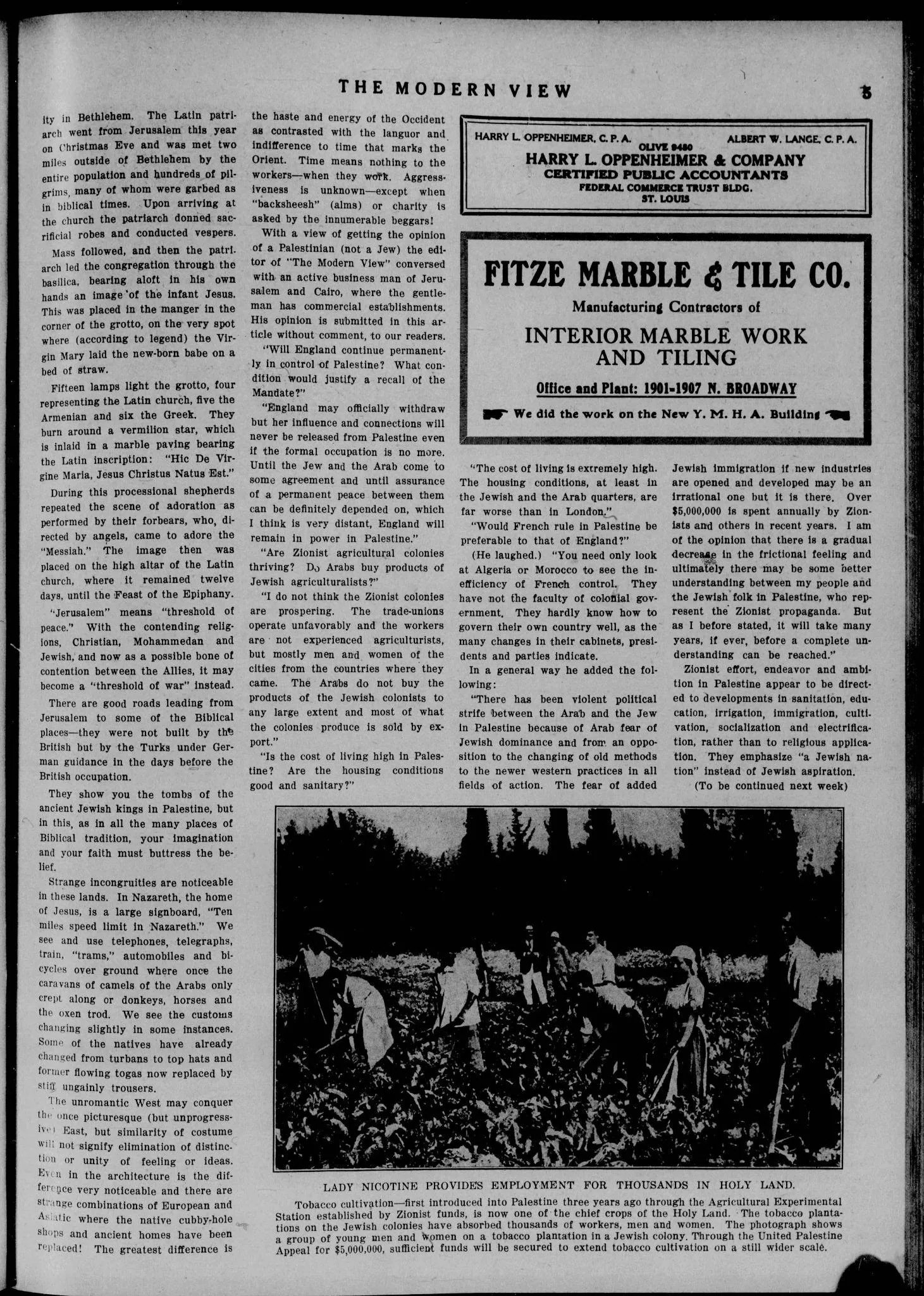 The Modern View — The Modern View, 10 June 1927
