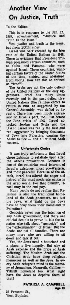 Another View On Justice, Truth — Worcester Telegram, 19 February 1969