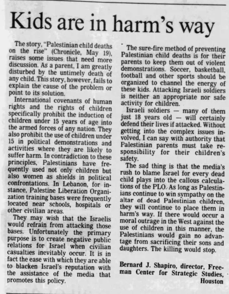 Kids are in harm’s way &mdash; Houston Chronicle, 1 June 1993
