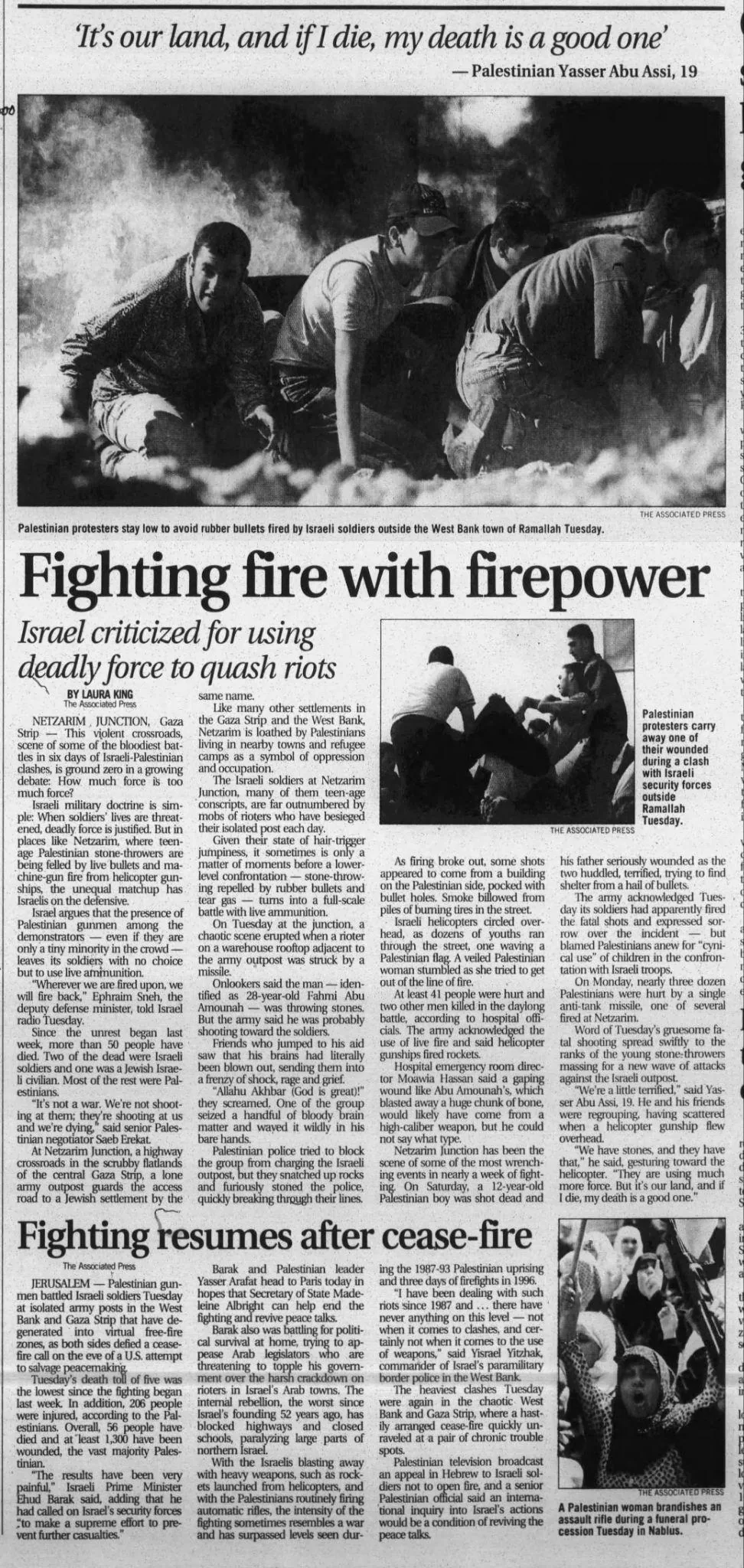 Fighting fire with firepower &mdash; Lincoln Journal Star, 4 October 2000