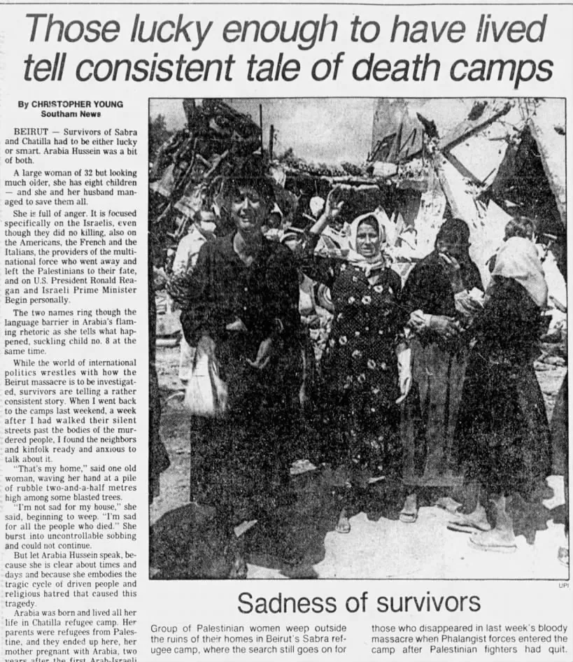 Those lucky enough to have lived tell consistent tale of death camps — The Gazette, 27 September 1982