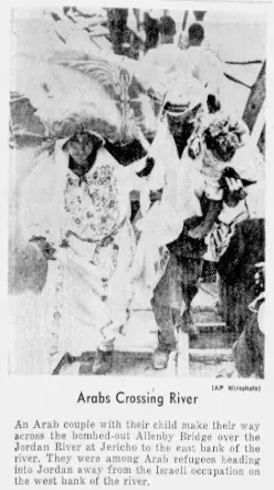 Arabs Crossing River — The Herald Sun, 19 June 1967