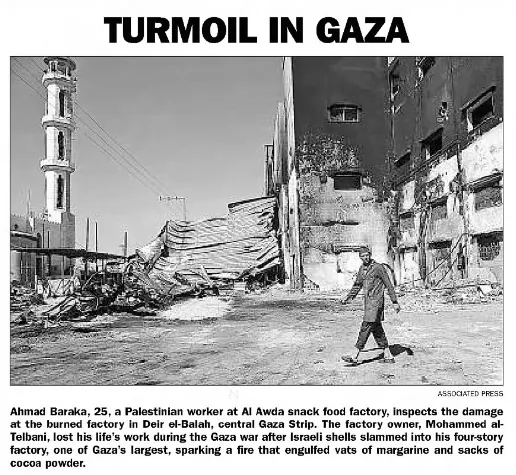 TURMOIL IN GAZA — Republican and Herald, 12 August 2014