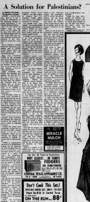 A Solution for Palestinians? — Toronto Star, 7 June 1967