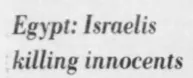 Egypt: Israelis killing innocents &mdash; Courier Post, 20 December 1987