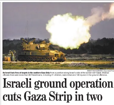 Israeli ground operation cuts Gaza Strip in two — The Philadelphia Inquirer, 5 January 2009