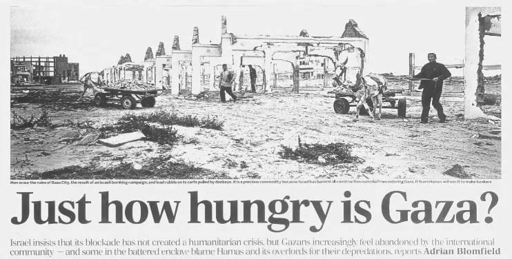 Just how hungry is Gaza? — Sunday Telegraph, 6 June 2010
