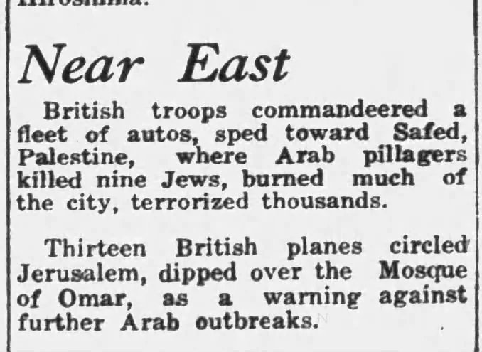 Near East — Washington Daily News, 31 August 1929