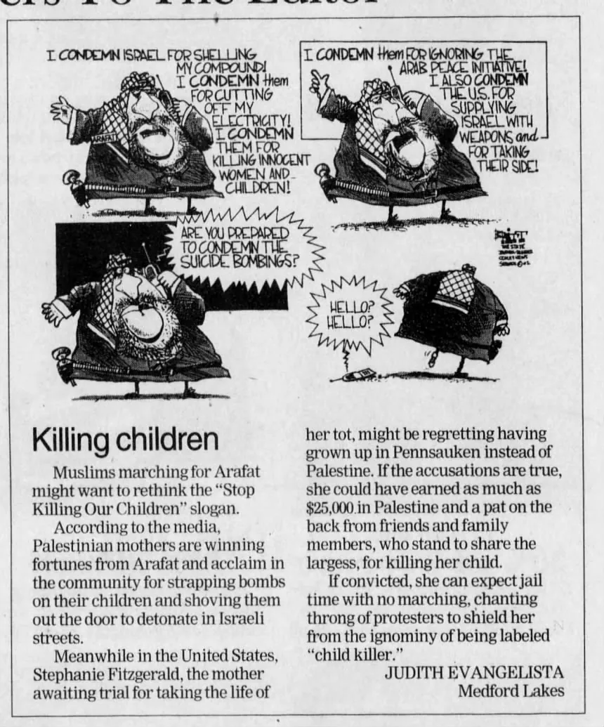 I condemn Israel for shelling my compound &mdash; Courier Post, 10 April 2002