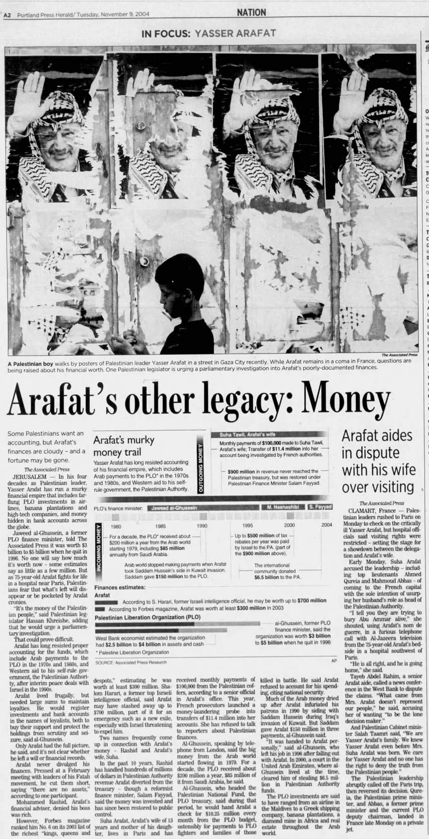 In Focus: Yasser Arafat &mdash; Portland Press Herald, 9 November 2004