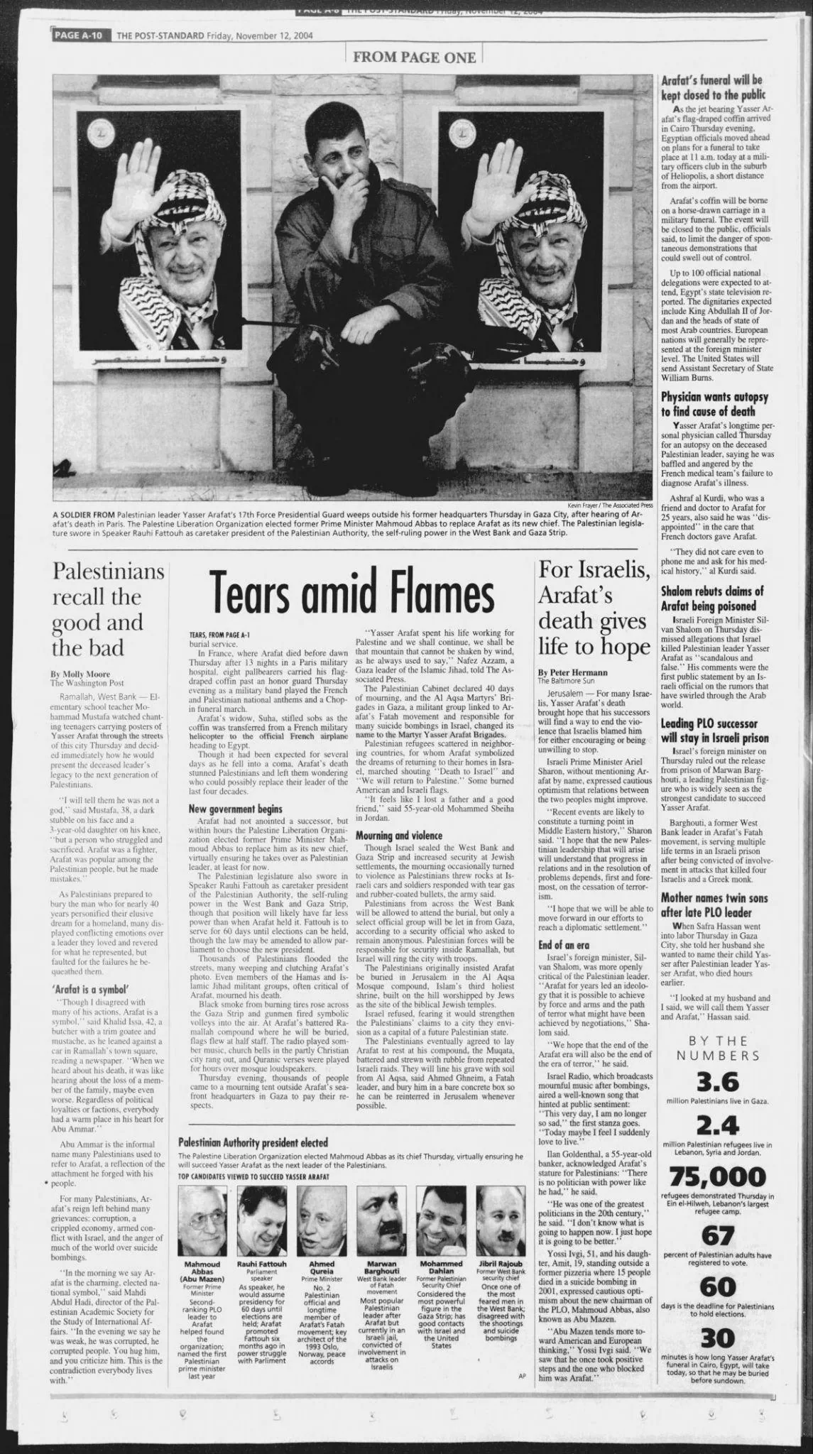 Tears amid Flames &mdash; Post Standard, 12 November 2004