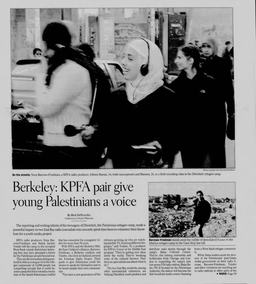 Palestinian teenagers &mdash; San Francisco Chronicle, 27 May 2005