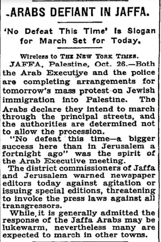 'No Defeat This Time' Is Slogan for March &mdash; The New York Times, 27 October 1933