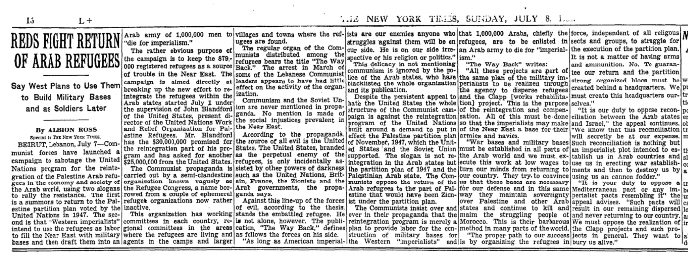 n will b wào that 1,000,000 &mdash; The New York Times, 8 July 1951