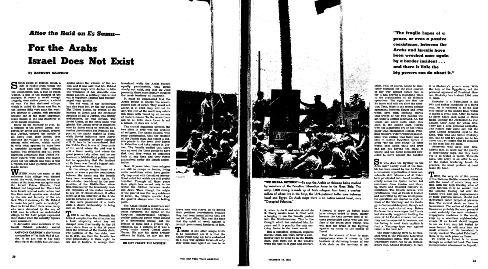 For the Arabs Israel Does Not Exist &mdash; New York Times, 18 December 1966