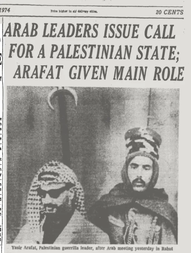 Arab Leaders Issue Call for a Palestinian State &mdash; The New York Times, 29 October 1974