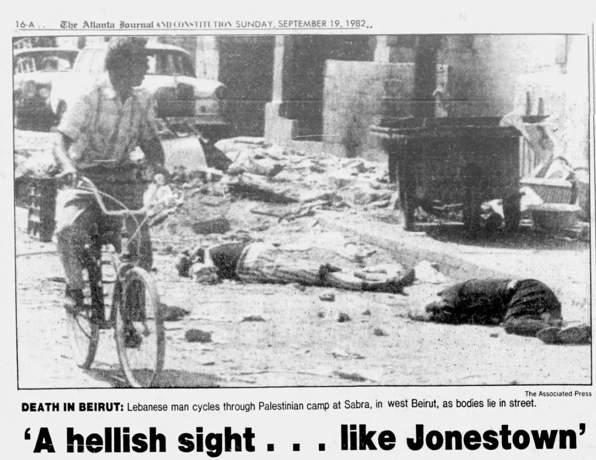 Beirut after the camps — The Atlanta Journal and Constitution, 19 September 1982