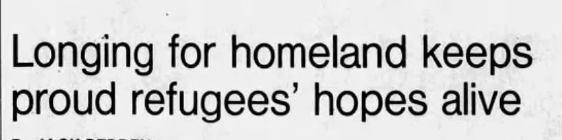 Longing for homeland keeps &mdash; Anchorage Daily News, 27 November 1983