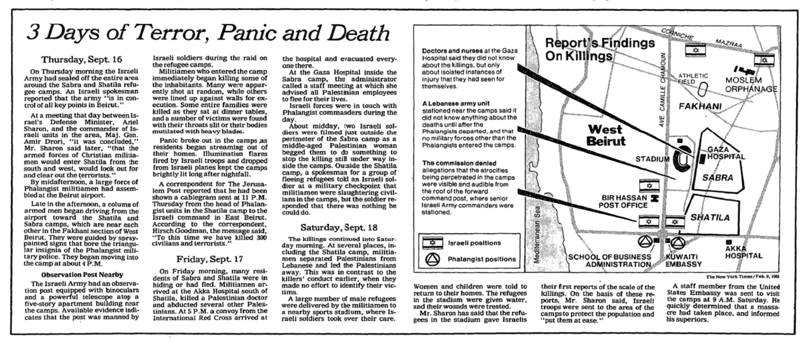 3 Days of Terror, Panic and Death — The New York Times, 9 February 1983