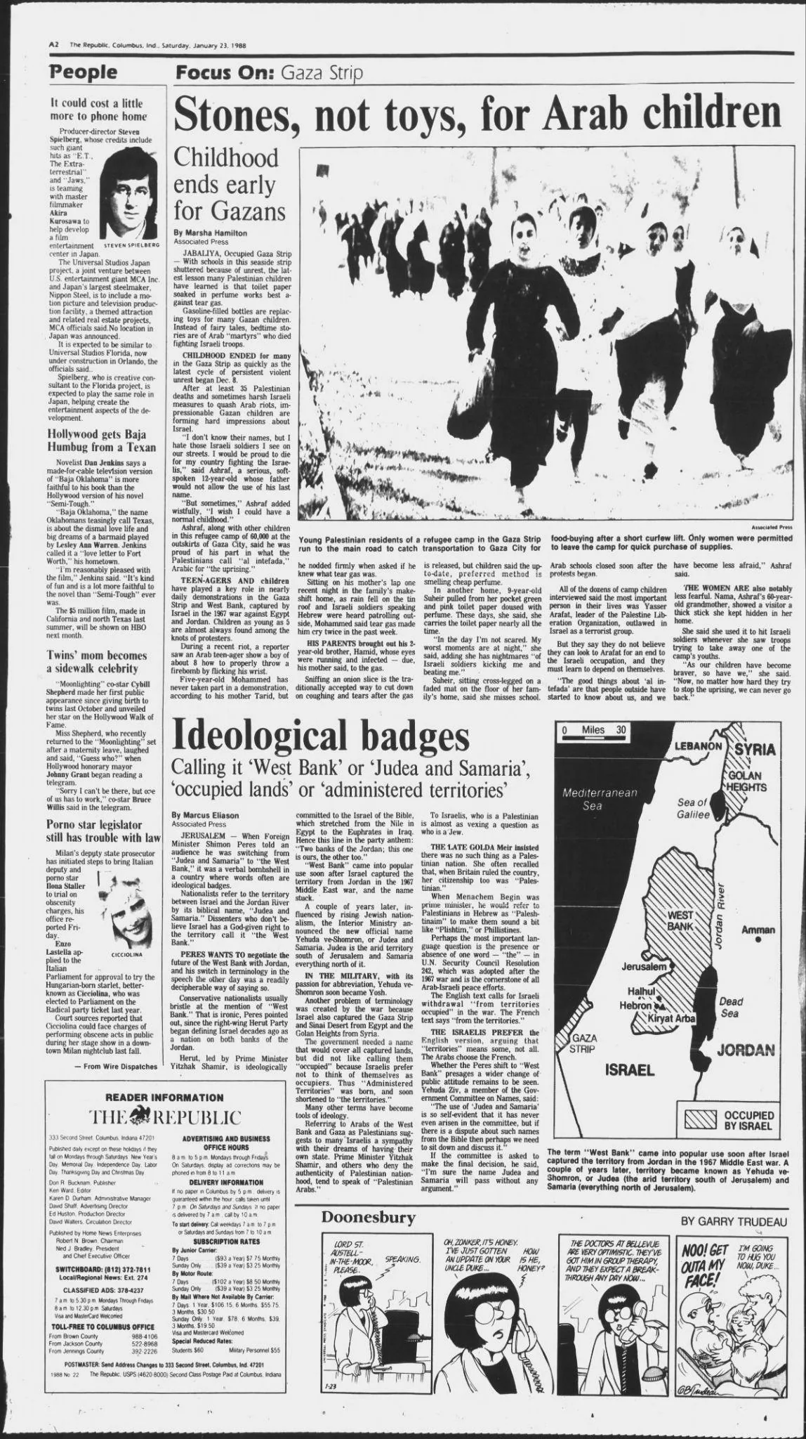 Ideological badges &mdash; The Republic, 23 January 1988