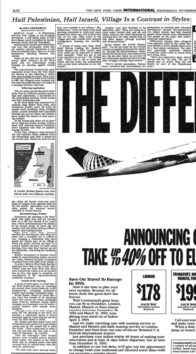 The Difference a Line Makes &mdash; New York Times, 4 November 1992