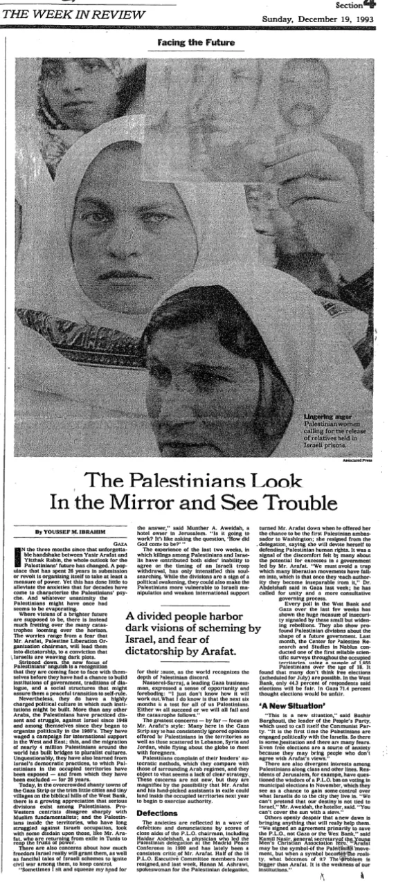 Facing the Future &mdash; The New York Times, 19 December 1993