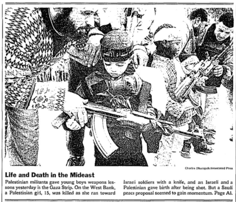 Life and Death in the Mideast &mdash; The New York Times, 26 February 2002