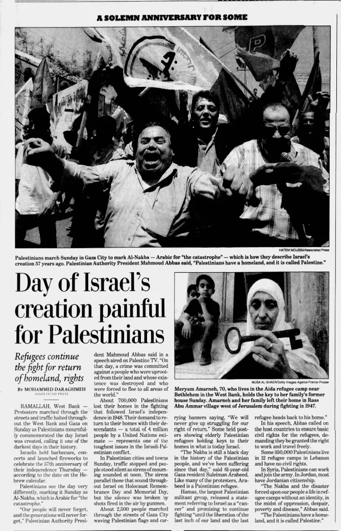 A solemn anniversary for some — Detroit Free Press, 16 May 2005