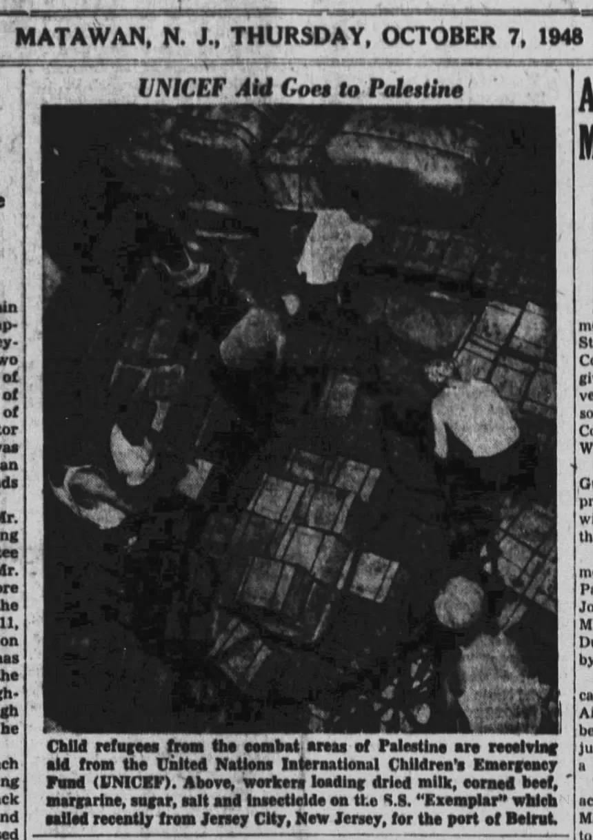 MATAWAN, N. J., THURSDAY, OCTOBER 7, 1948 UNICEV All Coe• to Pale8tlno' &mdash; Ogden Standard Examiner, 7 October 1938