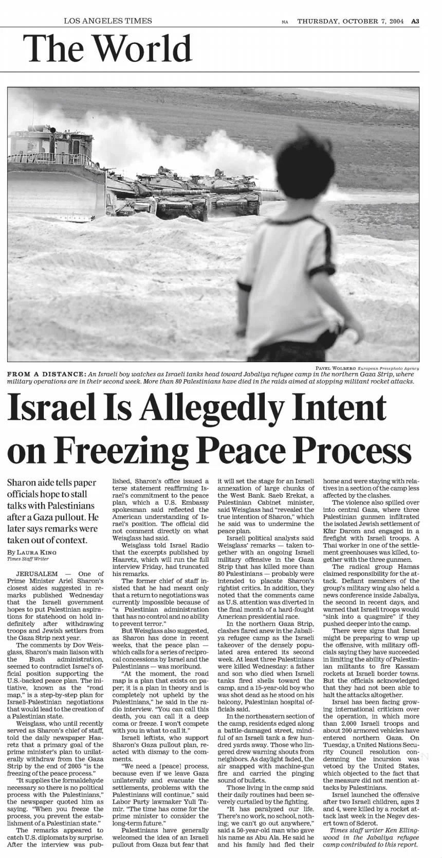 The World &mdash; Los Angeles Times, 7 October 2004