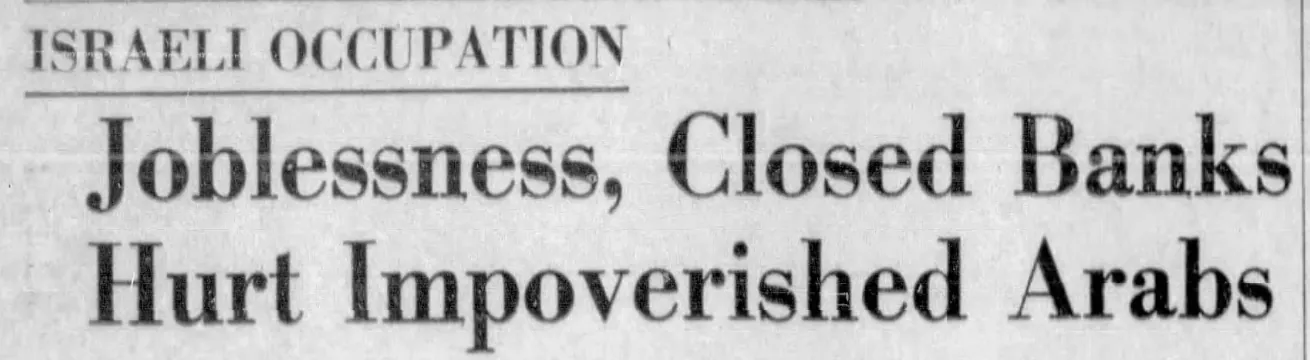 Joblessness, Closed Banks Hurt Impoverished Arabs — The Spokesman-Review, 20 August 1967