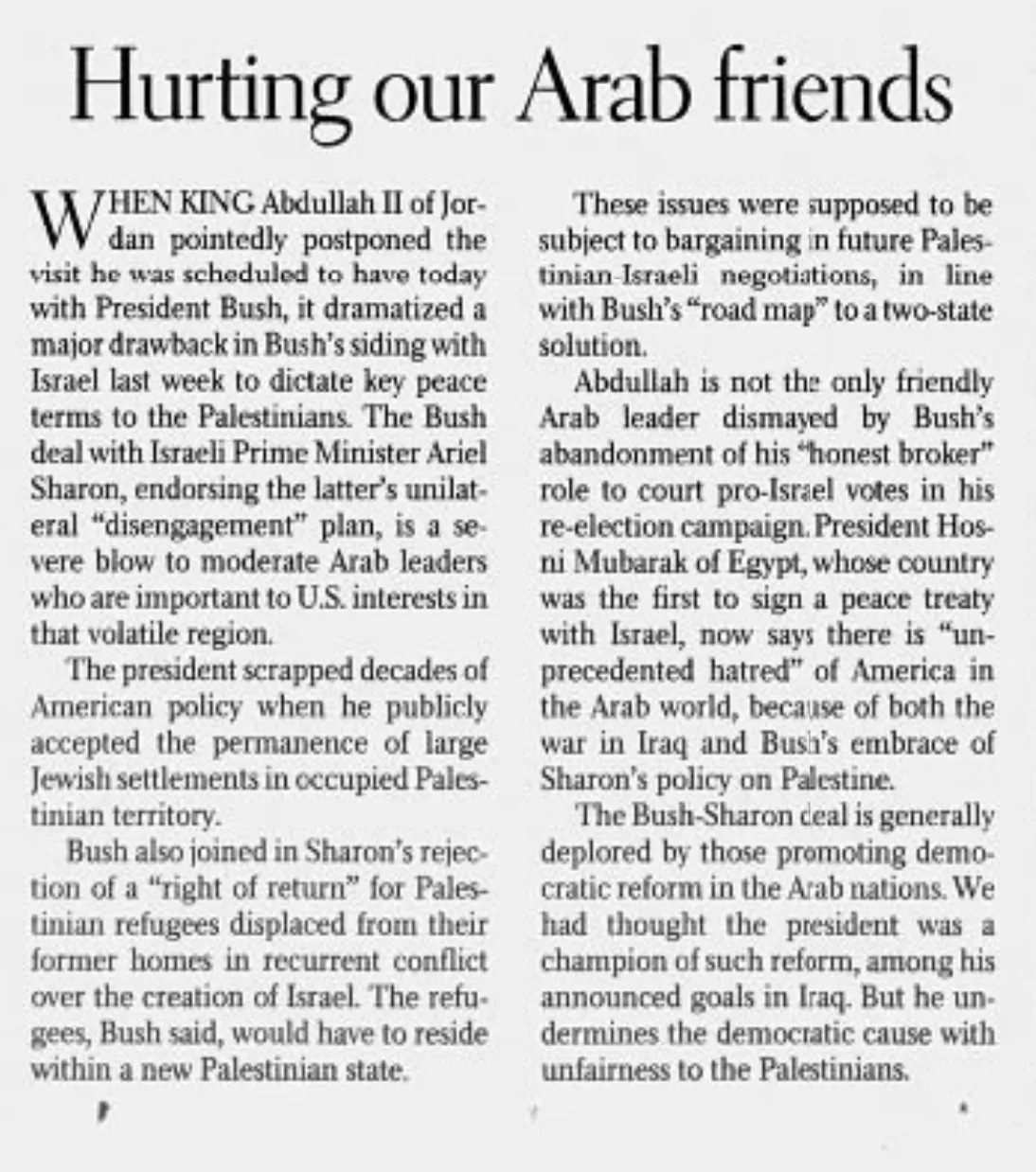 Hurting our Arab friends &mdash; Park City Daily News, 19 July 2023