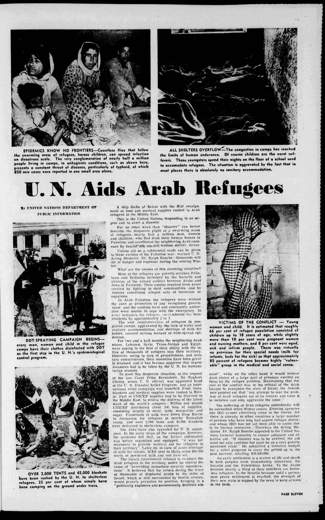 U. N. Aids Arab Refugees — Tampa Bay Times, 5 December 1948