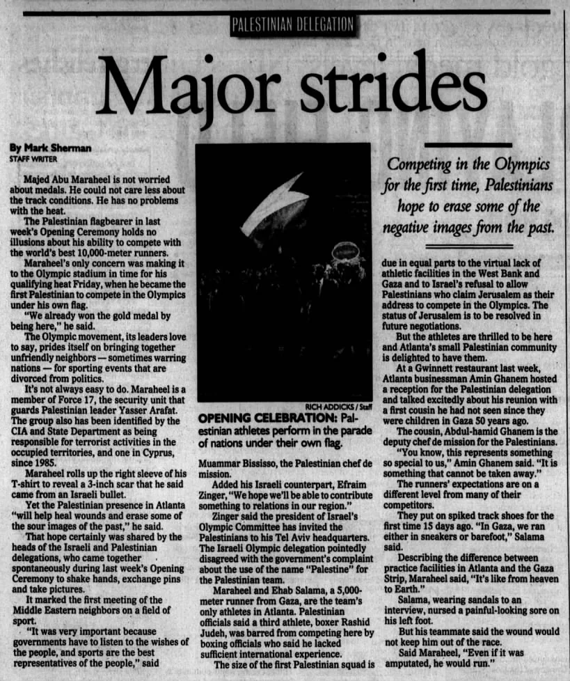 Major strides — The Atlanta Constitution, 27 July 1996