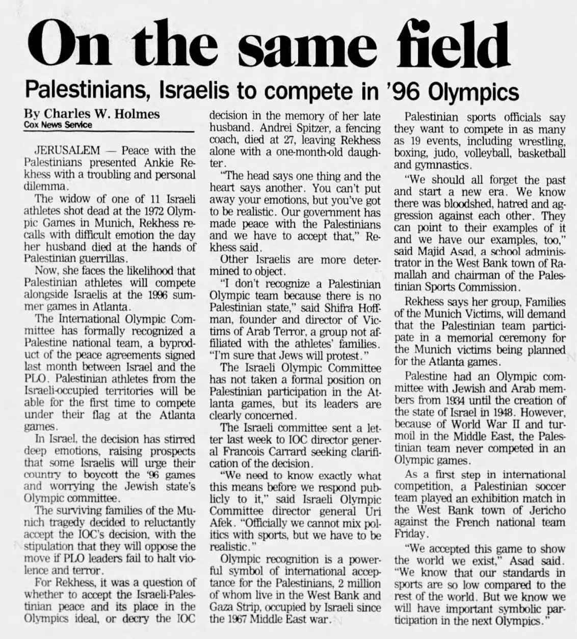 On the same field &mdash; The Macon Telegraph, 9 October 1993