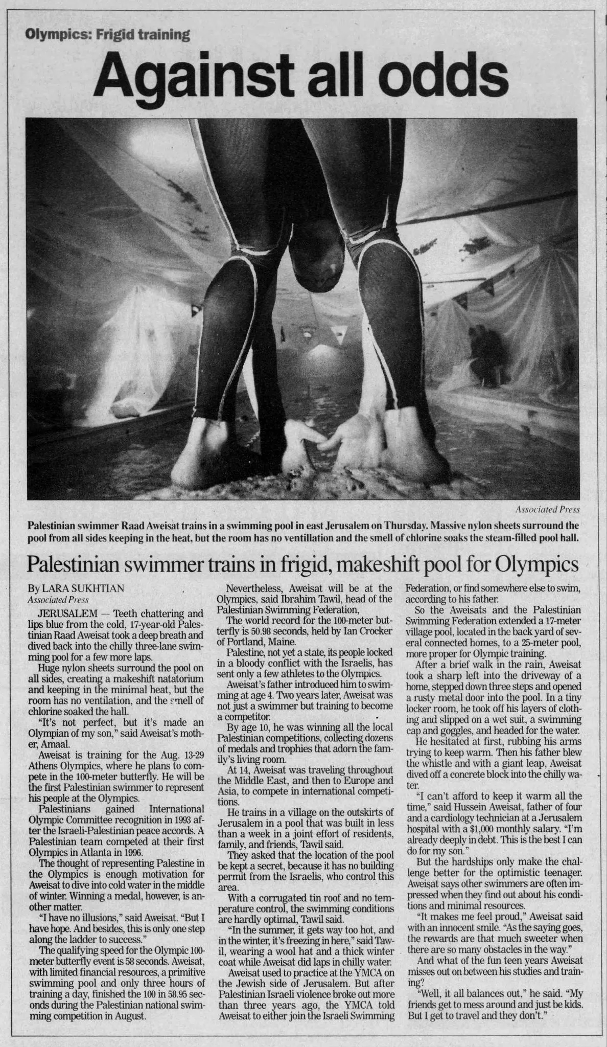 Against all odds &mdash; News Herald, 10 January 2004