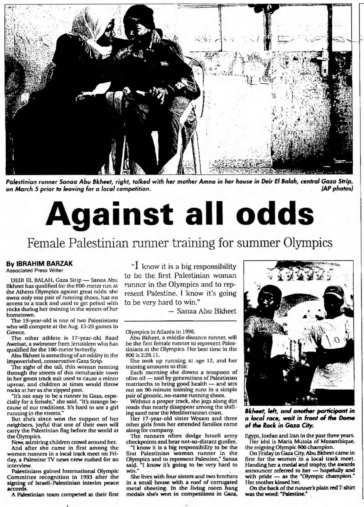 Against all odds — Indiana Gazette, 29 March 2004