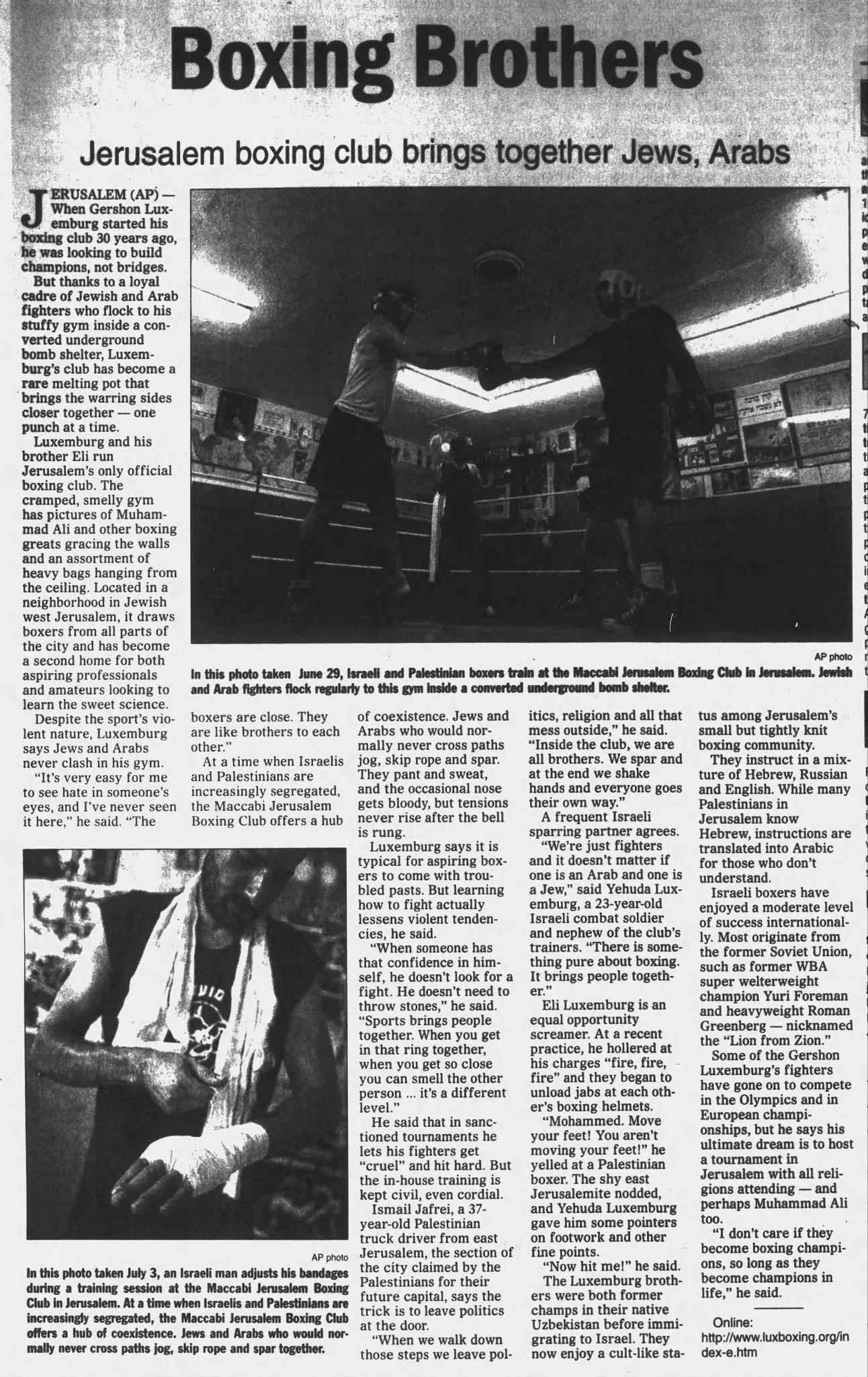 Boxing Brothers &mdash; Marshall News Messenger, 23 July 2011