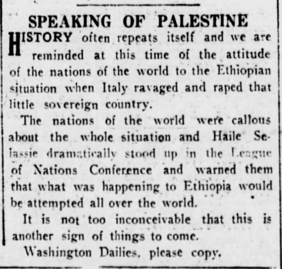Speaking of Palestine — The New York Age, 22 May 1948