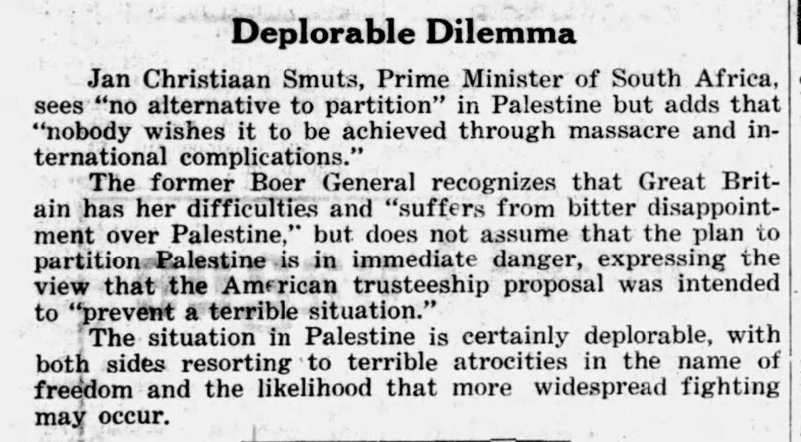 Deplorable Dilemma — Atlanta Daily World, 18 April 1948
