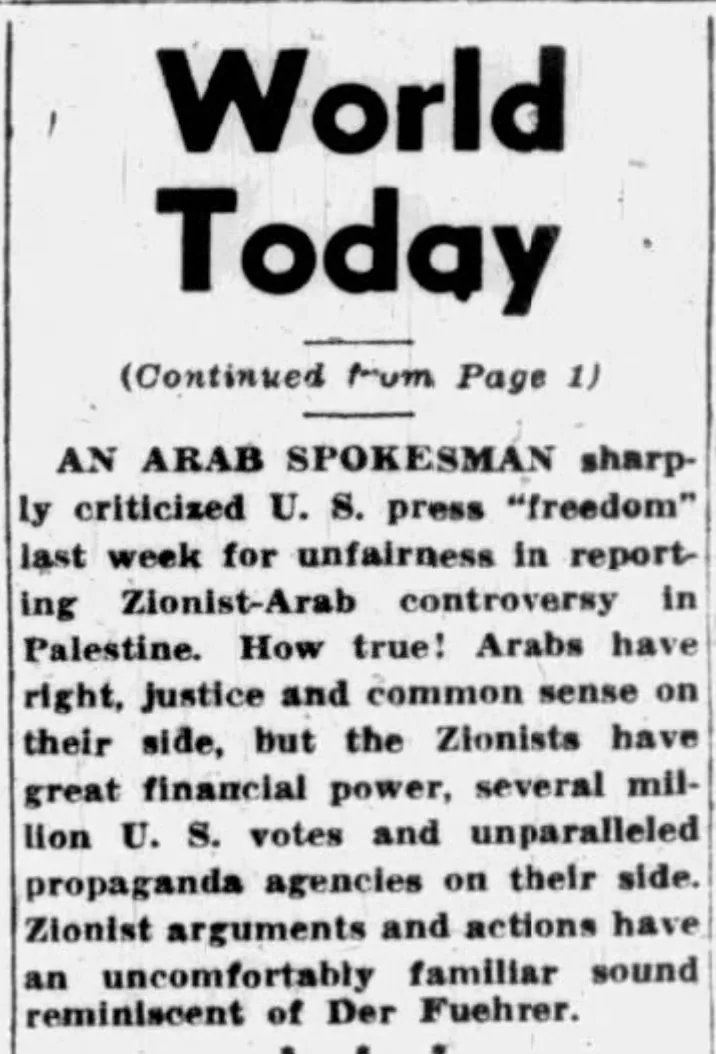 World Today — New Pittsburgh Courier, 5 June 1948