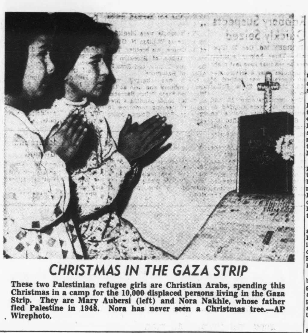 Christmas in the Gaza Strip — Evening Star, 25 December 1959