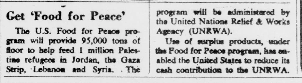 Get ‘Food for Peace’ — Jackson Advocate, 8 September 1962