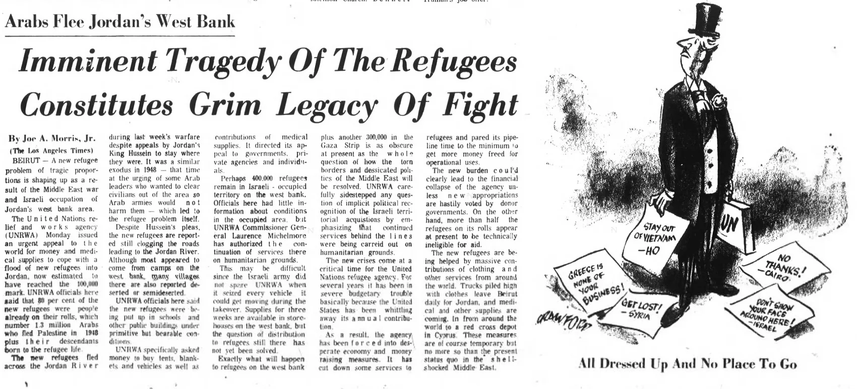 Imminent Tragedy Of The Refugees Constitutes Grim Legacy Of Fight — The Anniston Star, 14 June 1967