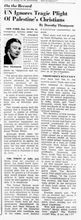 UN Ignores Tragic Plight Of Palestine’s Christians &mdash; Pittsburgh Post-Gazette
