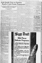 Arab-Jewish Crisis in Palestine Result of Anti-Zionist Propaganda &mdash; The Binghamton Press