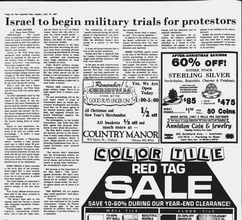 Israel to begin military trials for protestors &mdash; The Anniston Star